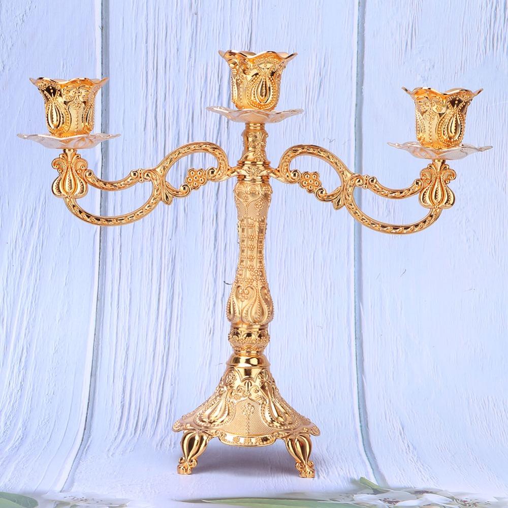 11PCS European Metal Candle Holder Intricate Carved Candle Holders Candelabra For Wedding
