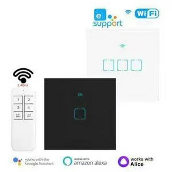 Умный WiFi сенсорный выключатель Micro-Link с голосовым управлением для функций таймера, совместимый с Google Assistant и Alexa