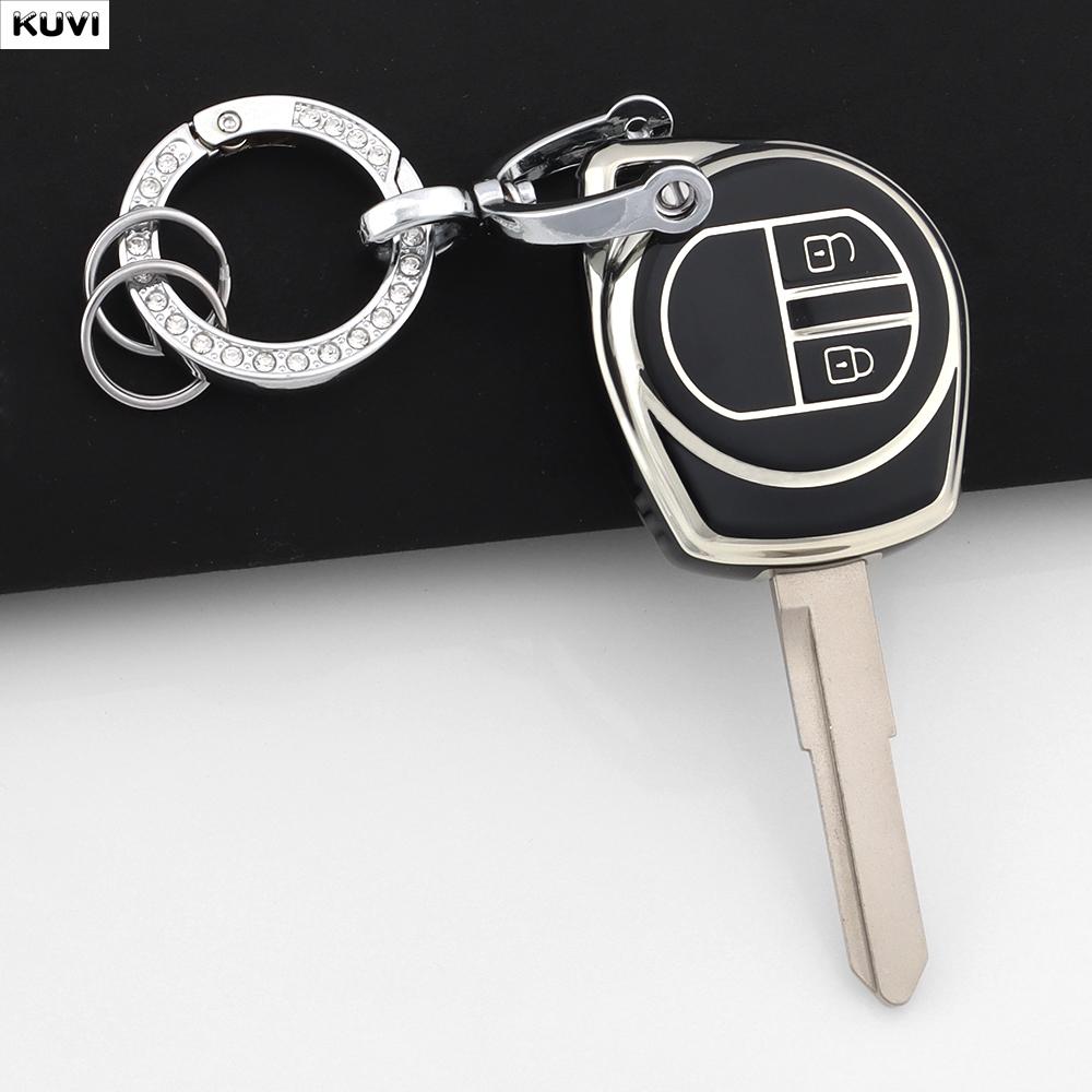 Модный чехол-брелок из ТПУ для автомобильного ключа Suzuki Sx4 Window Vitara Amagatarai Swift Grand Liana, 2 кнопки, защитный корпус