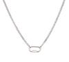 Stainless Steel Diy Basic Live Mouth Chain 12 Birthstone Pendant Necklace Furnace Vacuum Plating 18K Gold Color Retention