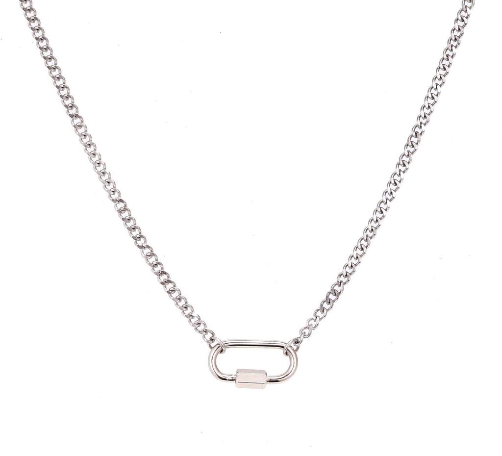 Stainless Steel Diy Basic Live Mouth Chain 12 Birthstone Pendant Necklace Furnace Vacuum Plating 18K Gold Color Retention