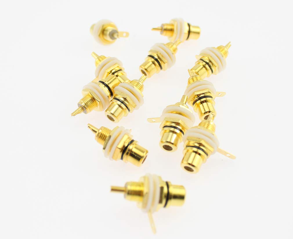 Разъемы RCA для 12 красных и 12 оливковых усилителей Audio Olive-G, черные, упаковка из 24 штук. (для оборудования)