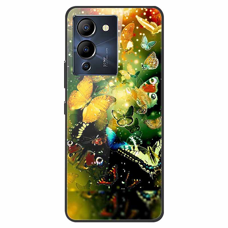 Чехол для Infinix Note 12 G96 X670 Мраморное Закаленное Стекло Жесткая Задняя Крышка для Телефона Infinix Note12 Helio G96 Чехлы 6.7'' Fundas