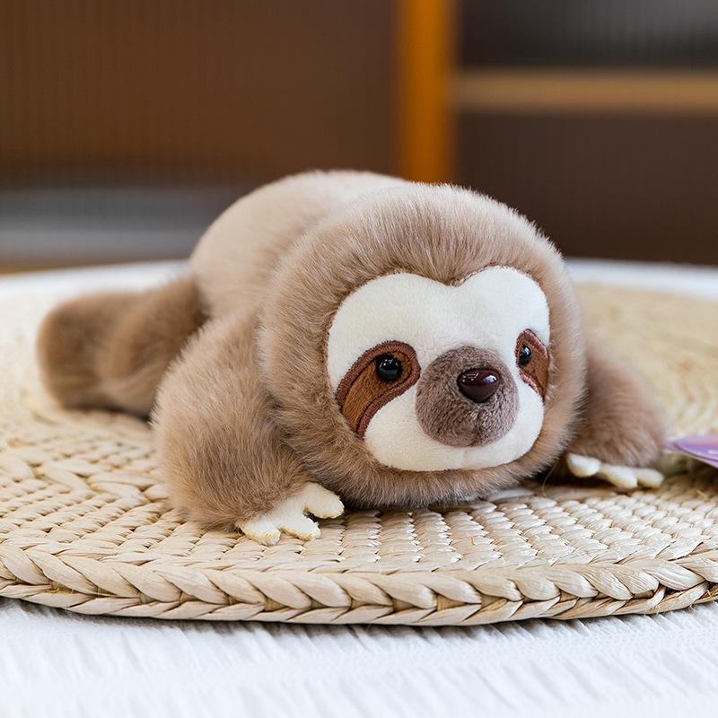 Adorable Three-Pose Animal Figurines: Plush Panda, Raccoon Doll, Desktop Companion