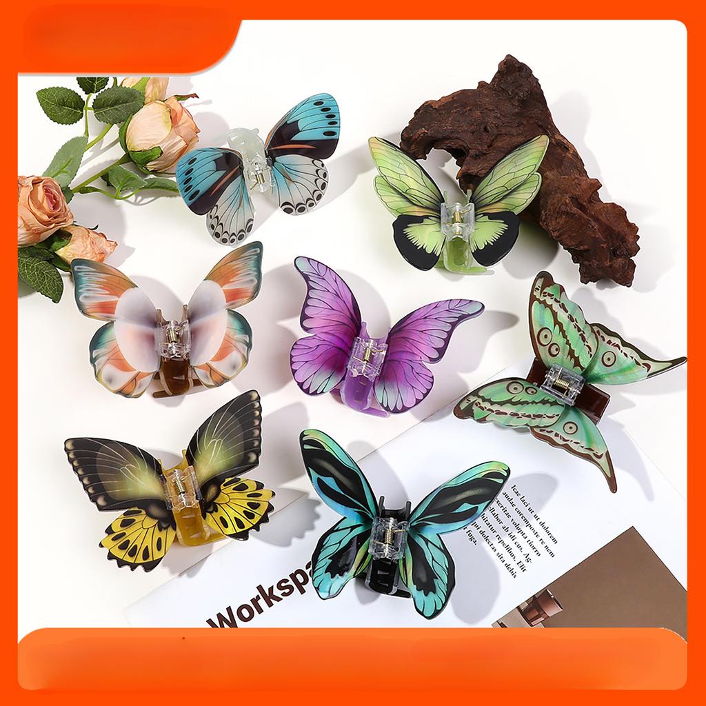 Акриловая заколка-бабочка для волос с когтями, корейский темперамент, простая заколка-зажим для волос для девочек, заколка-акула, женские аксессуары для укладки волос