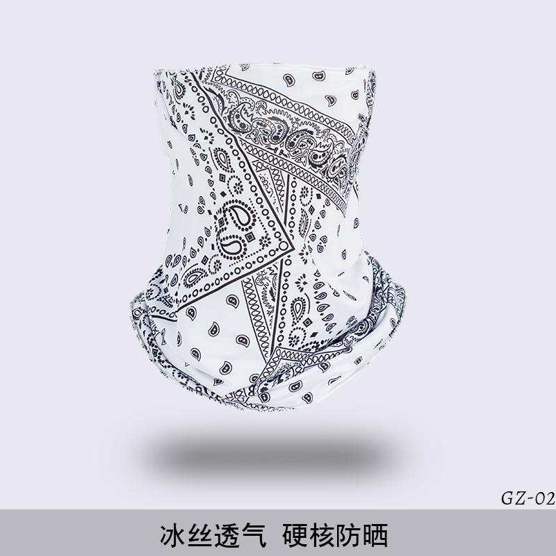 Уличная солнцезащитная и УФ-защитная маска для лица с креплением за уши для лета, дышащая защита шеи для мужчин и женщин, велосипедный чехол на шею из ледяного шелка