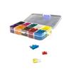 120Pcs Car Truck Micro Blade Fuses 5A 10A 15A 20A 25A 30A AMP Plastic Box Assortment with Clip