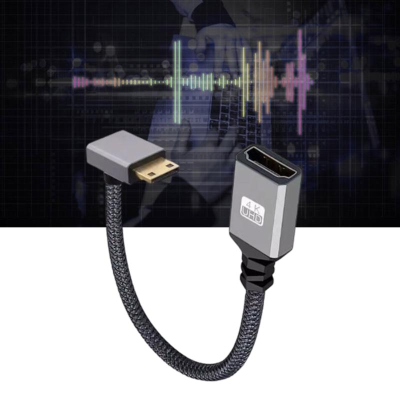 Компактный 90-градусный соединитель Мини HDMI на HDMI Кабель для Камер Планшетов Высокоскоростные Аксессуары для Передачи Данных 15см