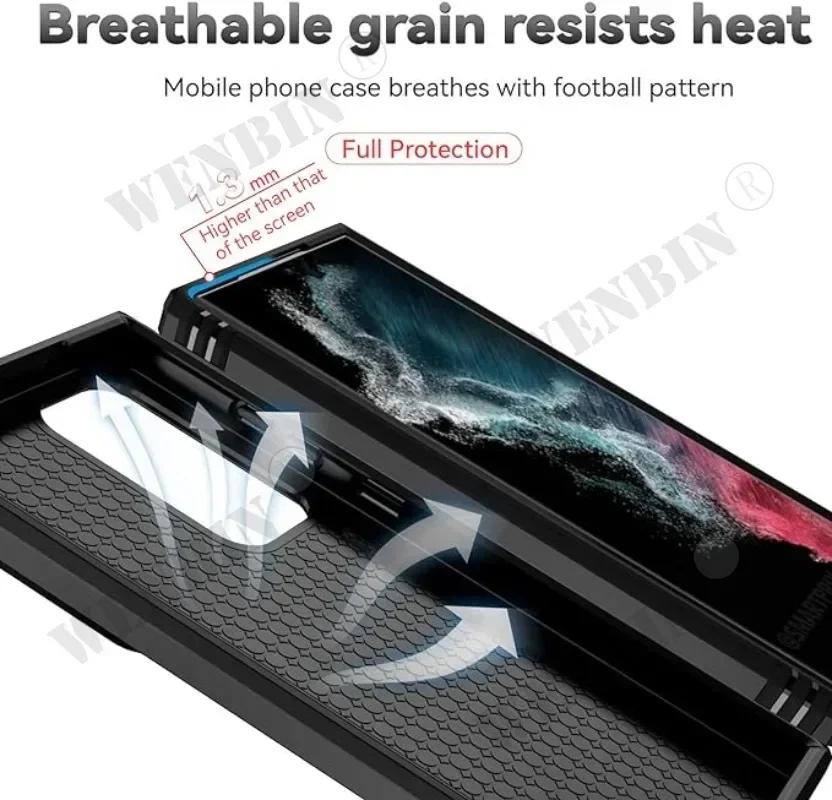 Чехол для Samsung S25 S24 S23 S22 Ultra Plus S24 FE A56 A36 Сверхпрочный с подставкой, вращающейся на 360 градусов, с защитой камеры Ударопрочный чехол