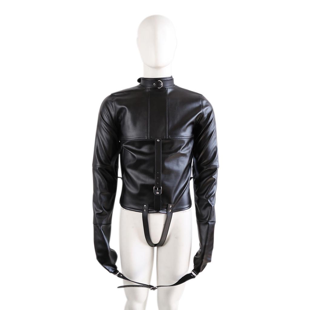 Adult SM Sex Toy BDSM Leather Armbinder Restraint Straitjacket Straight Jacket Bondage Restraints Adjustable Belt Slave Cosplay