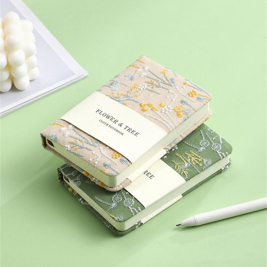 Вышитый блокнот на 256 страниц, небольшой блокнот в линейку для студентов, женщин, пишущих журналы в твердом переплете