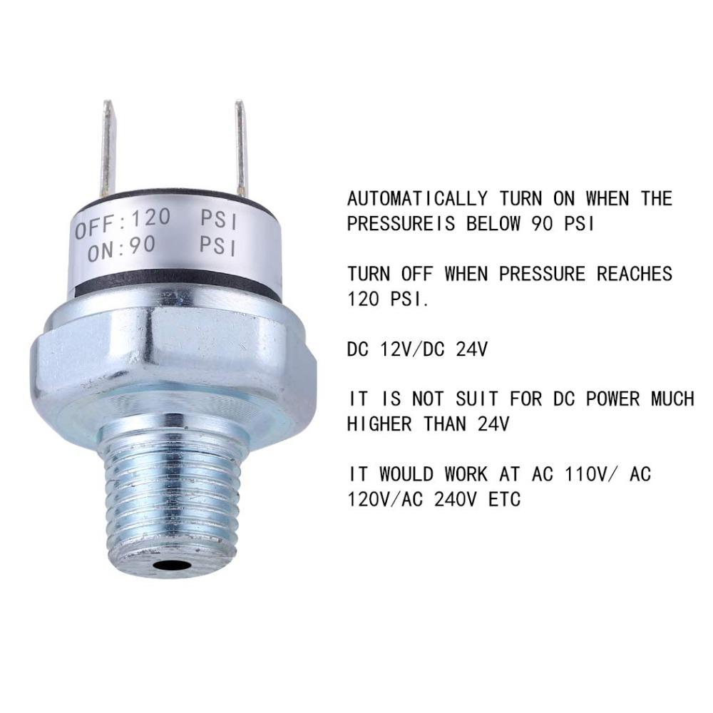 90-120 PSI Air Compressor Silver Pressure Switch Air Pressure Switch  Air horn