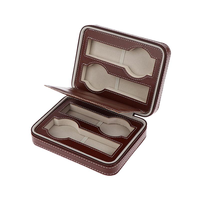 2/4//8 Slots Pu Leather Watch Storage Bag Vintage Simple Vintage Watch Display Box Dustproof Embedded Watch Organizer