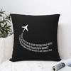 Pinyin Letter Flight Gift Aircraft Doublesided Printed pillow cover Short plush Suitable living rooms sofas throw cushion cover