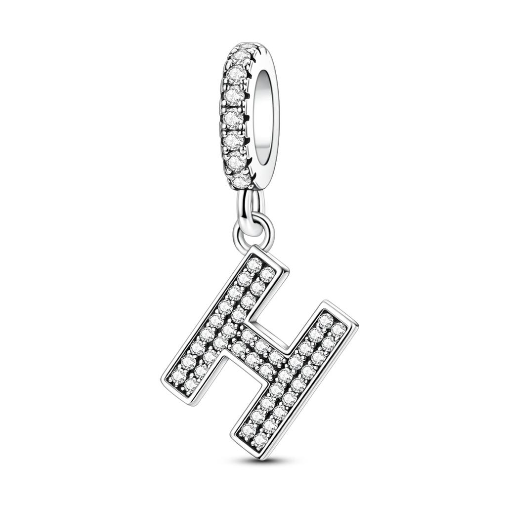 Медный Подвесной Шарм 26 Букв A-Z Подвеска-Заклинание Циркон Подходит для Браслета Сделай Сам Женские Украшения