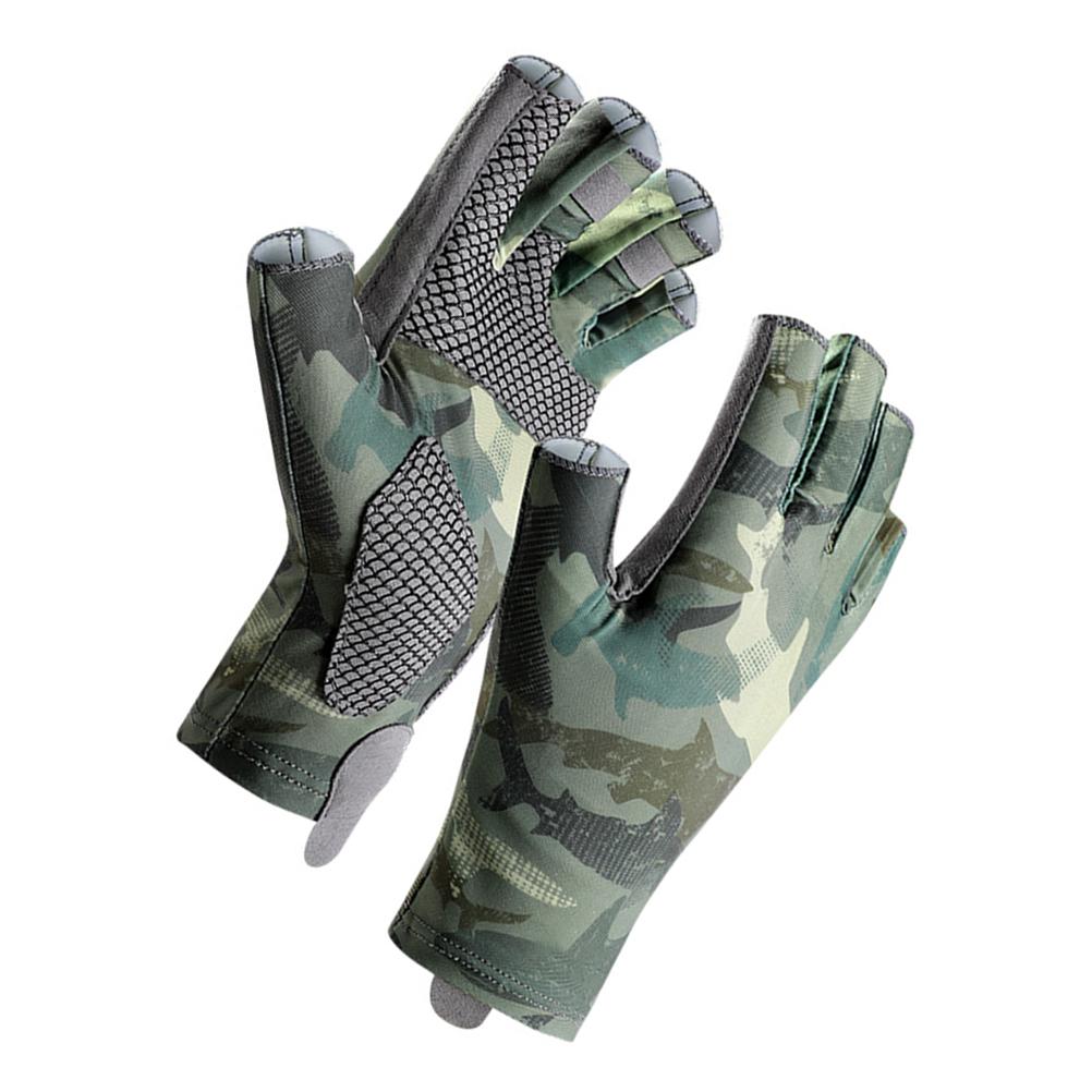 Рыболовные перчатки без пальцев с защитой от УФ-излучения UPF50+ Солнцезащитные перчатки для мужчин Каякинг Пеший туризм Гребля Вождение
