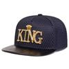 Unisex Letter Crown Metal Label Decoration Hip Hop Caps Flat Top Baseball Cap Casual Snapback Hat Outdoor Sports Hats for Women