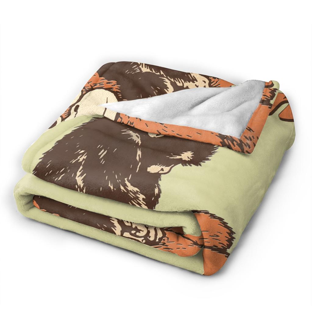 Monkey Punch Soft Cozy Blanket saty kind Casual Picnic Throw Blanket Outdoor Flannel Bedspread Sofa Bed Cover