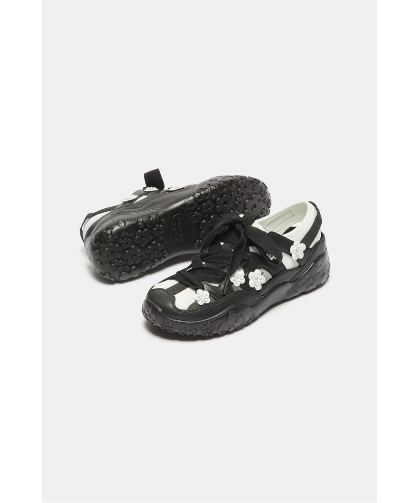 Suecomma Bonnie Flower Sandal Sneakers(Black&White)_Dg4Ds26030Bwx