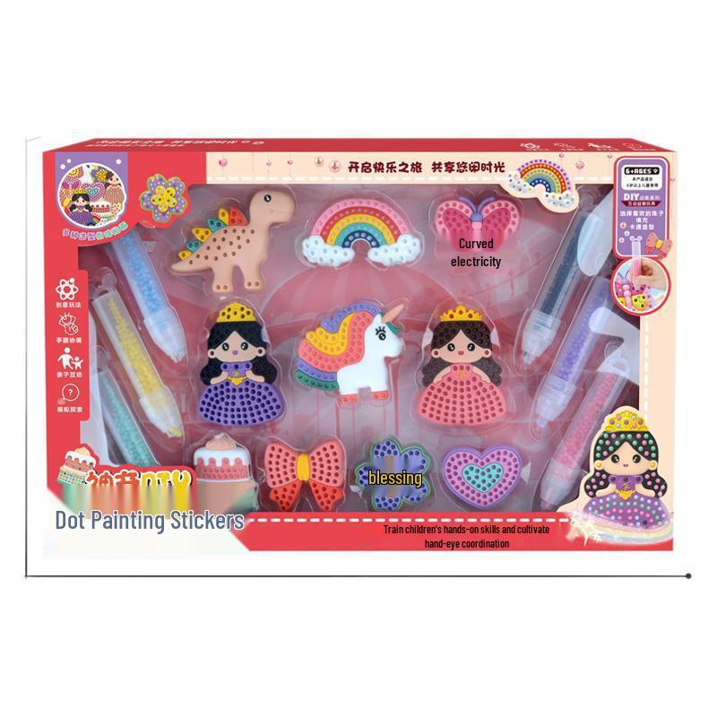 Принцесса и Животное Алмазная Ручка для Точечной Живописи Набор Наклеек Сделай Сам для Девочек