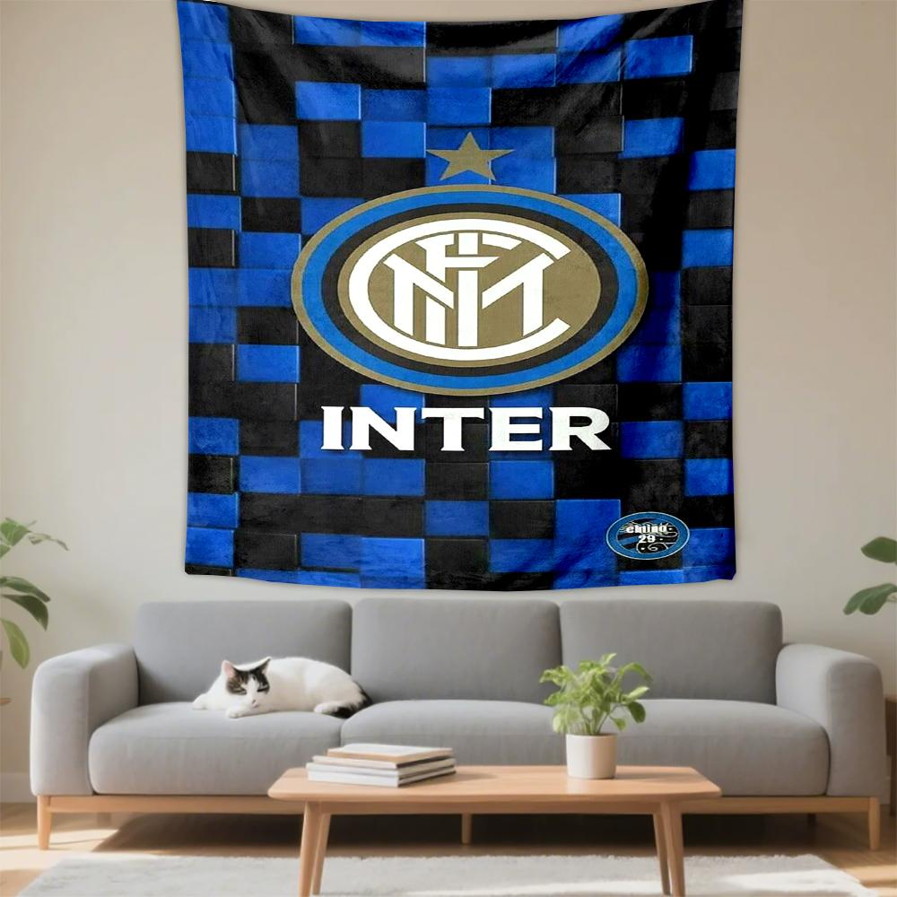 "Inter Milan Logo Non-slip Patterned Design, Ideal for Living Room and Bedroom Sofas"