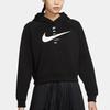 Nike Спортивная толстовка с капюшоном и принтом логотипа Swoosh, женская толстовка, черная CU5677-011