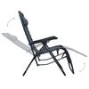 Folding Lounge Chair Grey Textilene