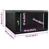 Network Cabinet with Storage Black 53 x 60 x 30 cm Steel