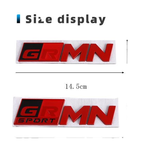 Compatible with Toyota mods: GR, GRSPORT, GRMN metal decals, rear badges, and custom wheels.