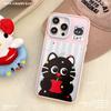 New Kitten Suitable for Apple 16 Acrylic Iphone15 Mobile Phone Case 14pro Anti Fall Large Hole 13 Soft Edge