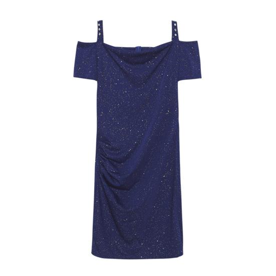 Женское летнее платье с V-образным вырезом, короткими рукавами, открытыми плечами, стразами, однотонное, мягкое, облегающее, с высокой талией, плиссированное, эластичное, для вечеринок и клуба