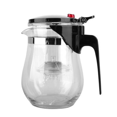 Посуда для напитков, 500 мл, термостойкий стеклянный чайник с фильтром, кофейный чайный лист, травяной удобный офис