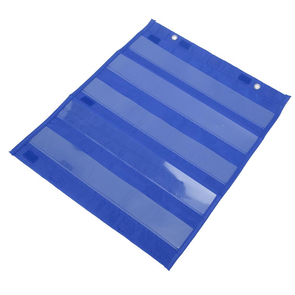 Магнитный настенный карманный органайзер 5 рядов прозрачный карманный органайзер для расписания для дома, школы, классных занятий синий