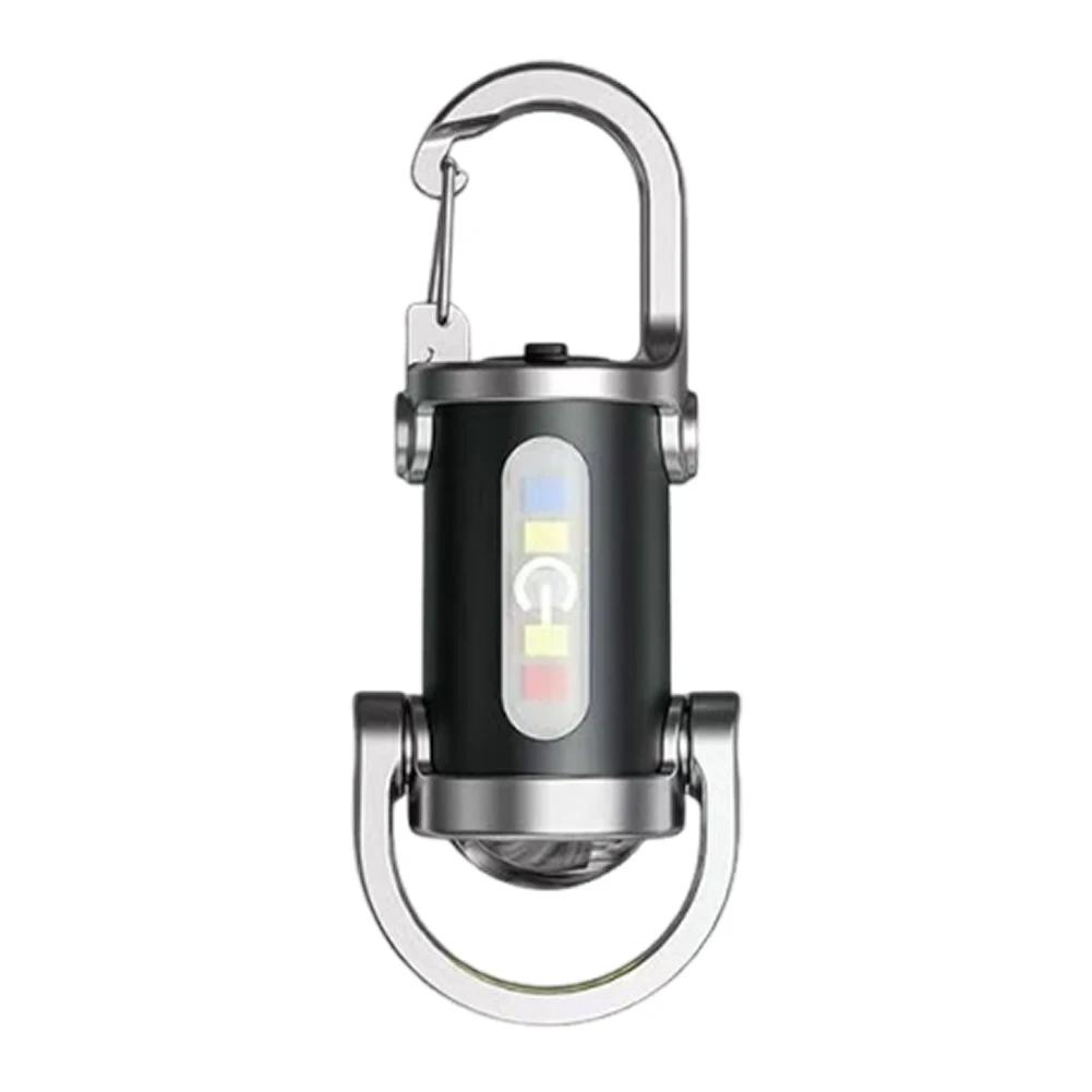 Мини-фонарик Многофункциональный светодиодный брелок-фонарик COB USB-перезаряжаемый Ультралегкий фонарик для кемпинга для экстренных случаев на открытом воздухе