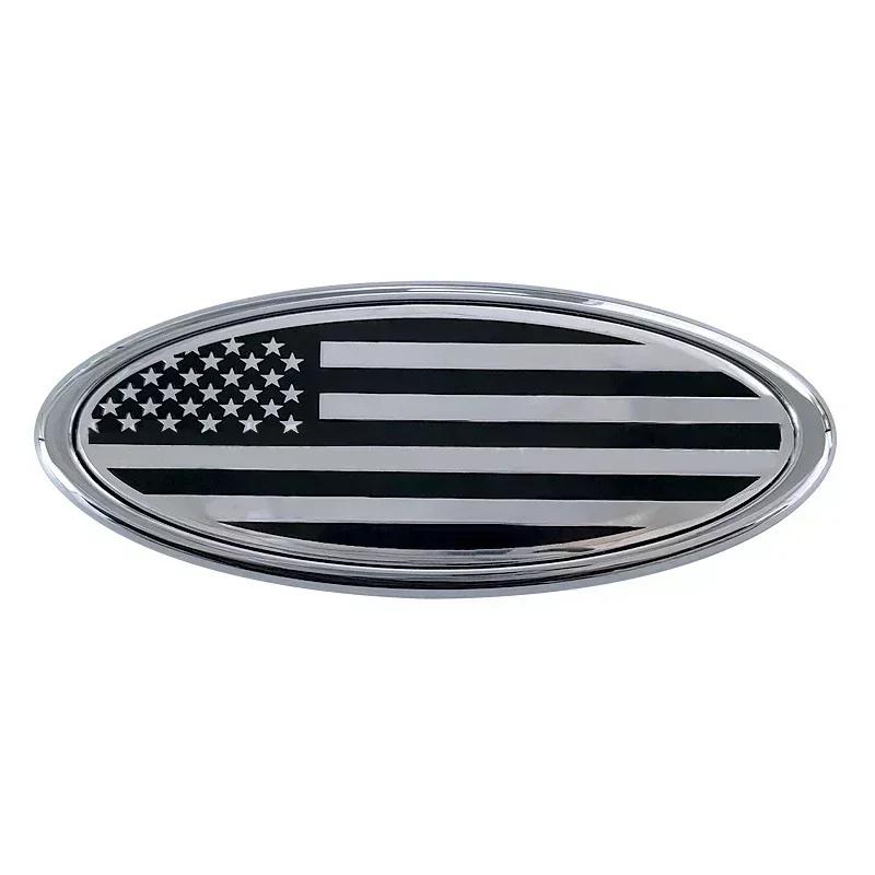 12.5X5CM Car Front Rear Badge Sticker Trunk Emblem Decals for Ford F150 Edge Kuga Fiesta Mondeo Transit Focus Fusion Ecosport