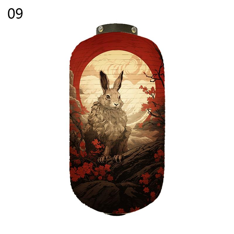 Японский традиционный бумажный фонарь в стиле укиё-э с изображением кролика, ресторан, кухня изакая, магазин суши, подвесной декор