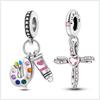 Halloween New In Charms Plata De Ley S925 Animals Kitty&shoes Heart Charm Fit  S925 Bracelet Beads for Jewelry Making