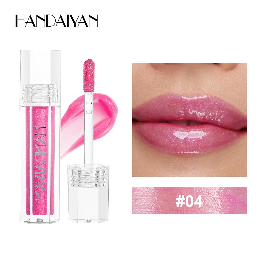 Hydrating Matte Glitter Liquid Lip Gloss , Moisturizing Transparent Plumping Lip Gloss, Tinted for Lip Care and Dry Lip,Glow Oil