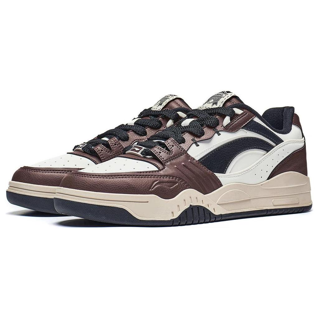 Li Ning Moon White Comfortable Thick Sole Height Increasing Non-Slip Wear-Resistant Low-Top Casual Shoes Men Casual Shoes Black Brown AGCS251-10
