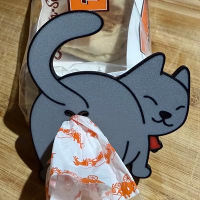 Зажим для хлеба в виде кошачьей попки, держатель для сумок с 3D-печатью для любителей кошек, забавный зажим для хлеба в форме кошки, новинка, кухонные гаджеты