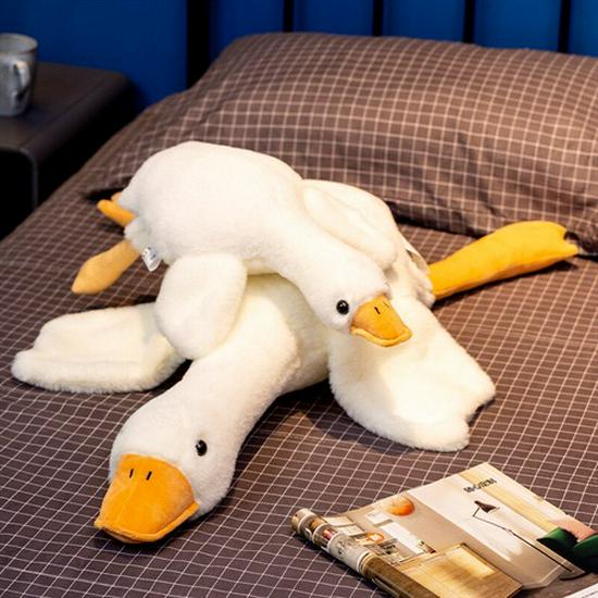 Adorable White Goose Plush Toy - Cute Sleeping Pillow & Birthday Gift