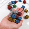 7 шт. многогранные игральные кости, двухцветные многогранные игровые кости для ролевых игр Dungeons and Dragons DND RPG D20 D12 D10 D8 D6 D4, настольная игра