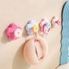 4PCS Wall Mounted Flower Hooks Decorative Towel Hanger Multi-functional Key Hangers  Bathroom