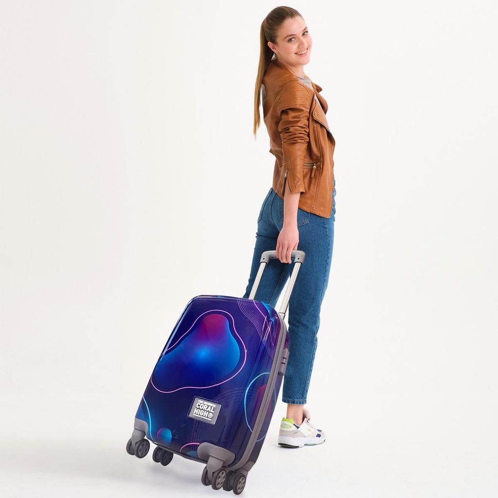 coral high Чемодан для ручной клади с красочным рисунком (50см) 16532