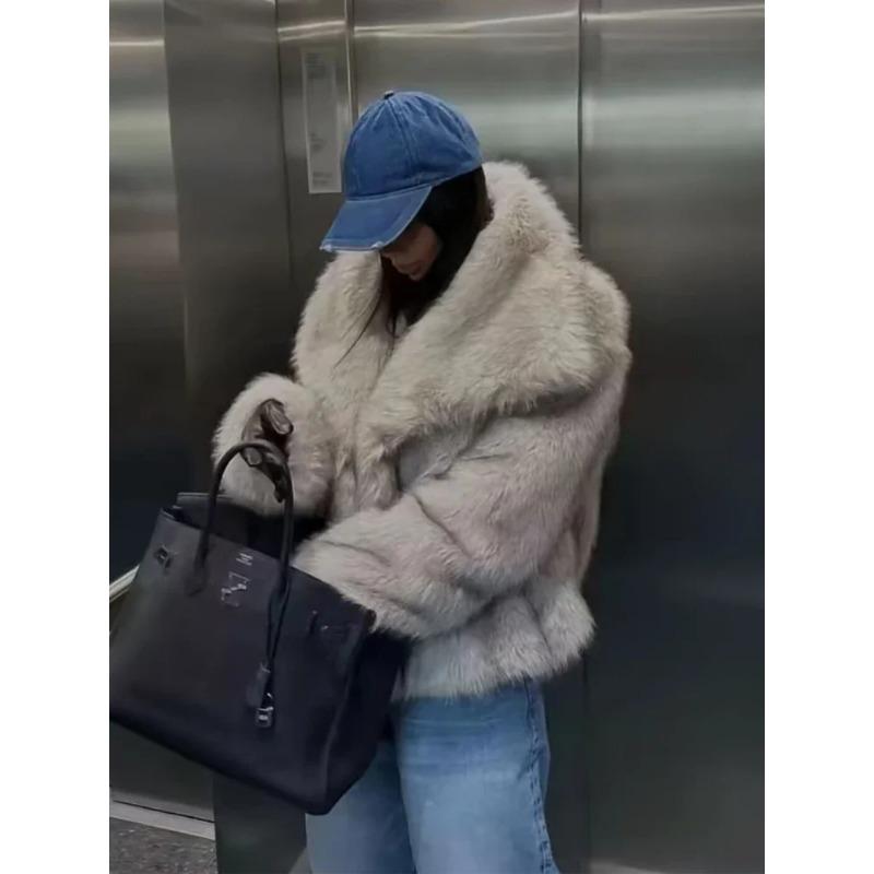 Пальто из искусственного меха, плюшевая пушистая женская куртка, женская, осень-зима, верхняя одежда, белое, красное, серое, черное, шерстяное, пальто