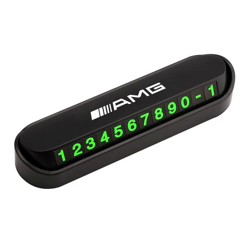 Car Hidden Temporary Parking Plate Fluorescen Phone Number Plate For Mercedes Benz AMG W205 W204 W206 W213 W212 W211 W222 W221 W