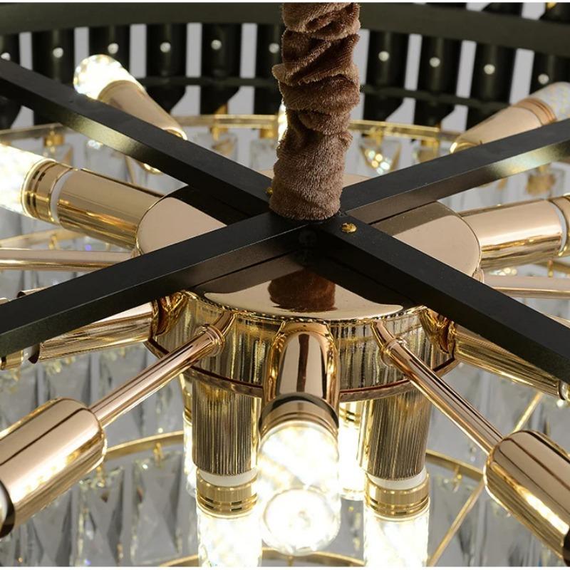 Modern Bedroom Living Dining Room Lighting Luxury Crystal Pendant Lights Gold Ceiling Chandelier Indoor Decorations Led Fixture