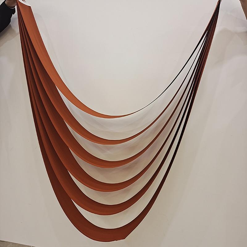 Wedding Ceiling Cloth Curtain 6 Layer Wave Curtain Drapery Fabric Draping Birthday Party Ceremony Reception Wall Hanging Decor