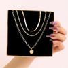 iF ME Vintage Pearl Multilayer Butterfly Necklace Gold Color Pendant Choker Chain Women Jewelry Accessories[No Box]