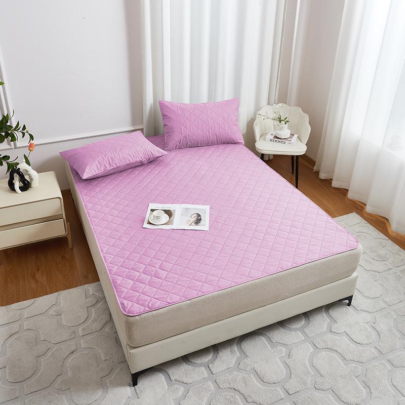 Водонепроницаемый стеганый наматрасник с резинками, пылезащитный чехол с противоскользящим покрытием